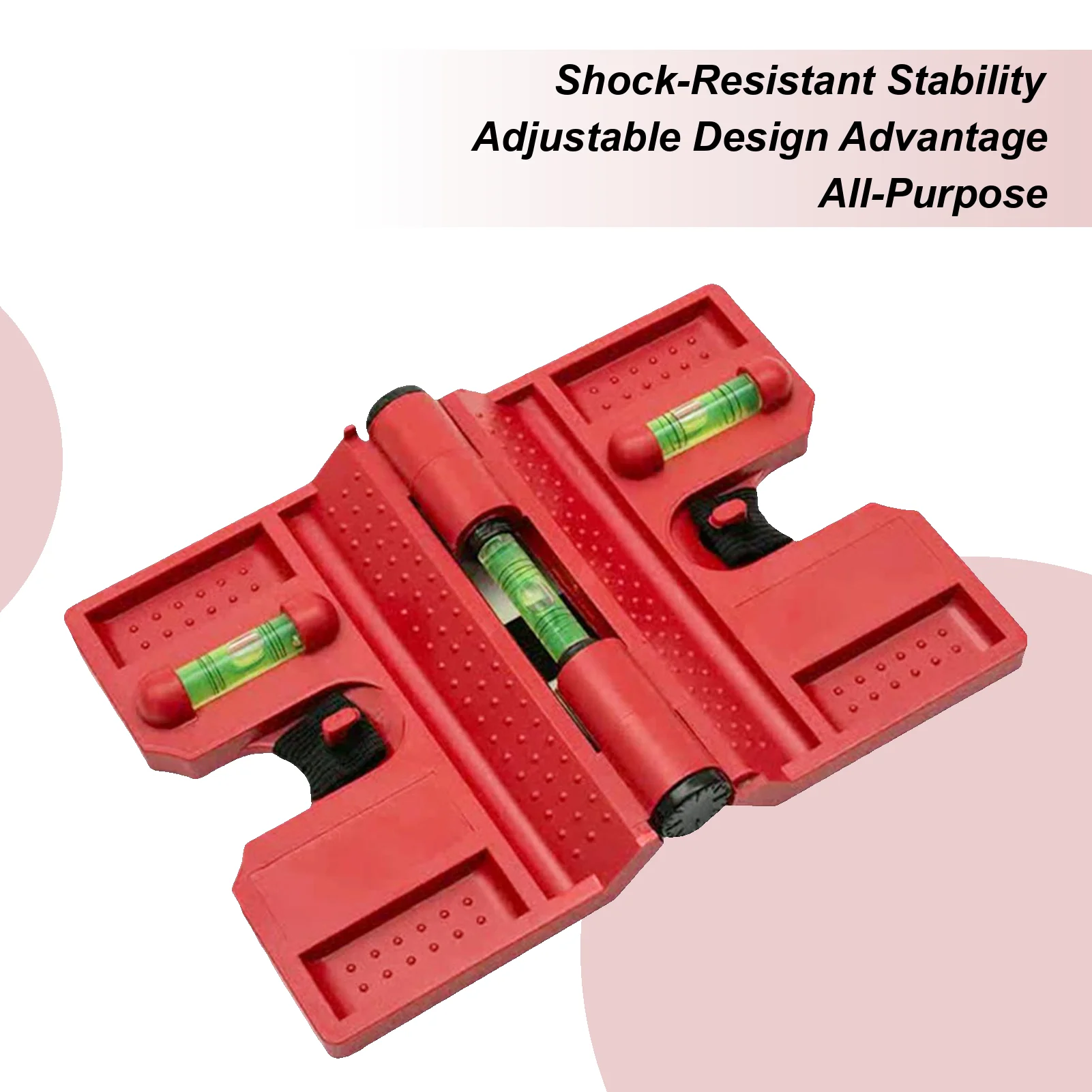 Regla Horizontal magnética plegable de nivel de poste, herramienta de nivel de poste magnético para taller de carpintería, renovación de construcción de plomería