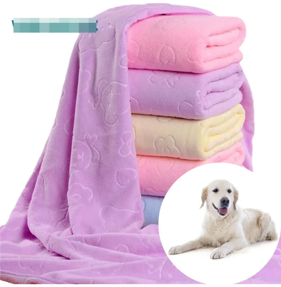 

Quick Drying Dog and Cat Towels Soft Fiber Towels Absorbent Bath Towel Pet Bathrobe Convenient Cleaning Towel Pet Supplies