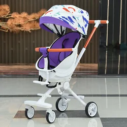 Rotating Children's Stroller Foldable Two-way Baby High Landscape Lightweight Baby Stroller Lounge Chair