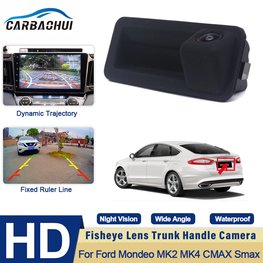 

170 Wide Viewing Angle Trunk Handle Camera For Ford Mondeo MK2 MK4 CMAX Smax With 1080*720P Night Vision High Definition