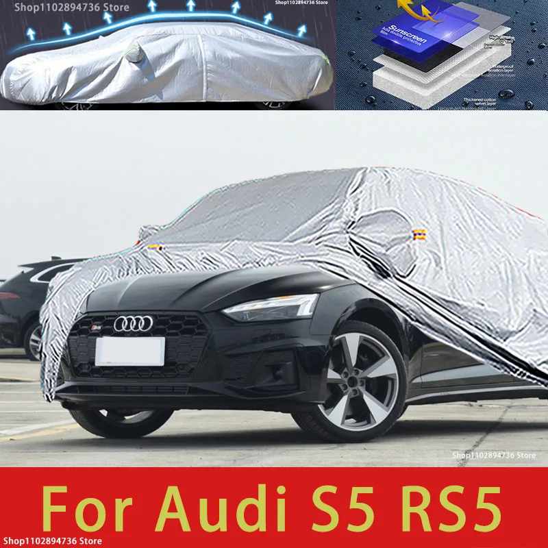 

For Audi S5 RS5 one layer Outdoor Protection Full Car Covers Snow Cover Sunshade Waterproof Dustproof Exterior Car accessories