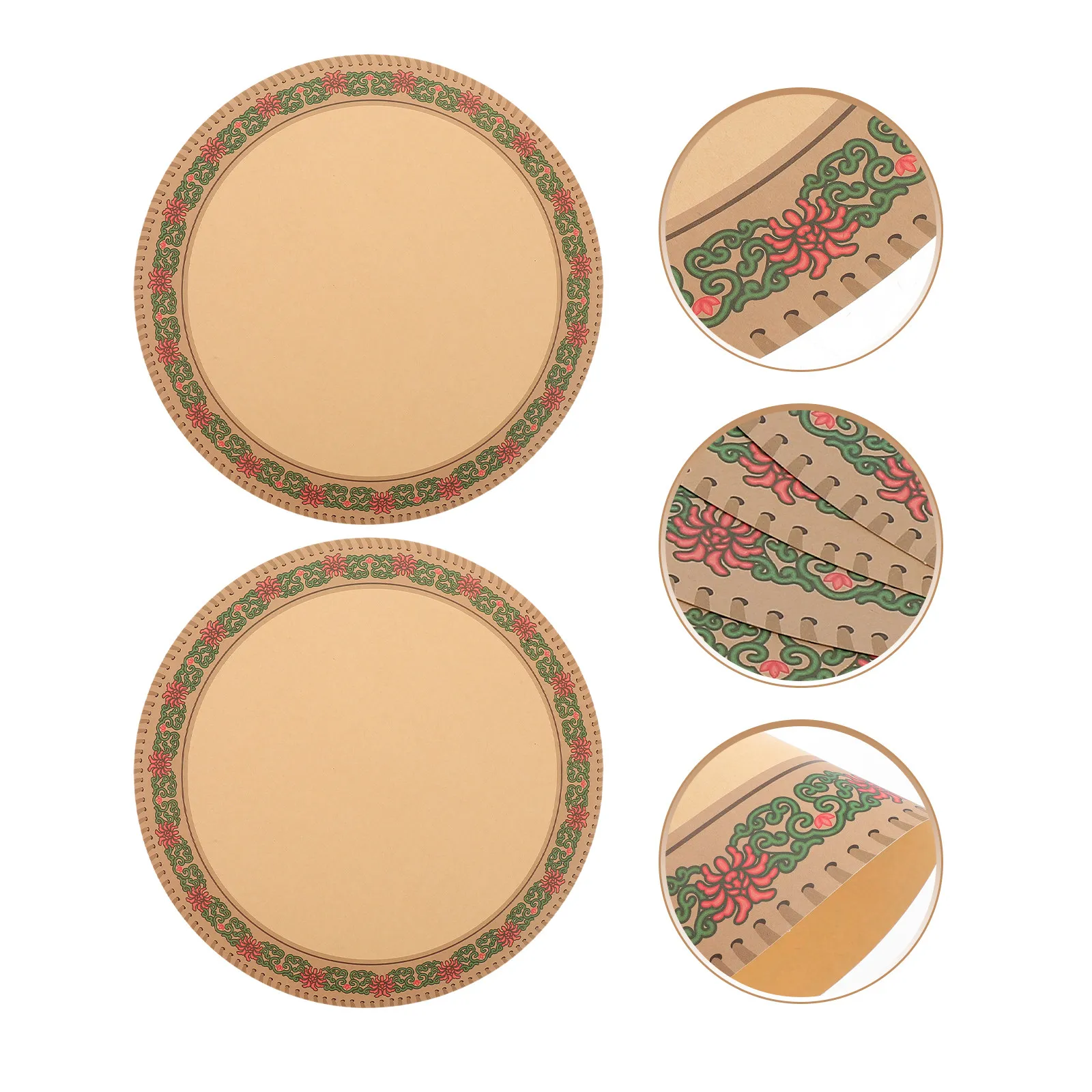 

Round Drawing Paper Ethnic Floral Border Design Art Craft Sheets For Sketching Studio Home Classroom Projects Circular