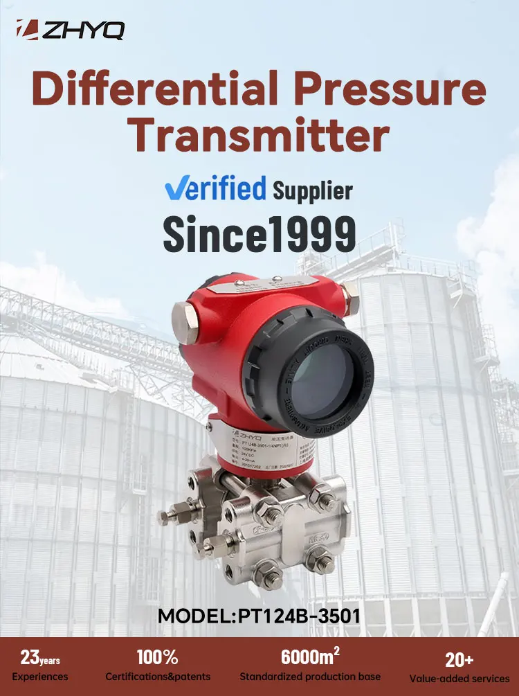 EX-Proof LCD Display PT124B-3501 Differential Pressure Transmitter with HART IP67 Stainless Steel High Accuracy