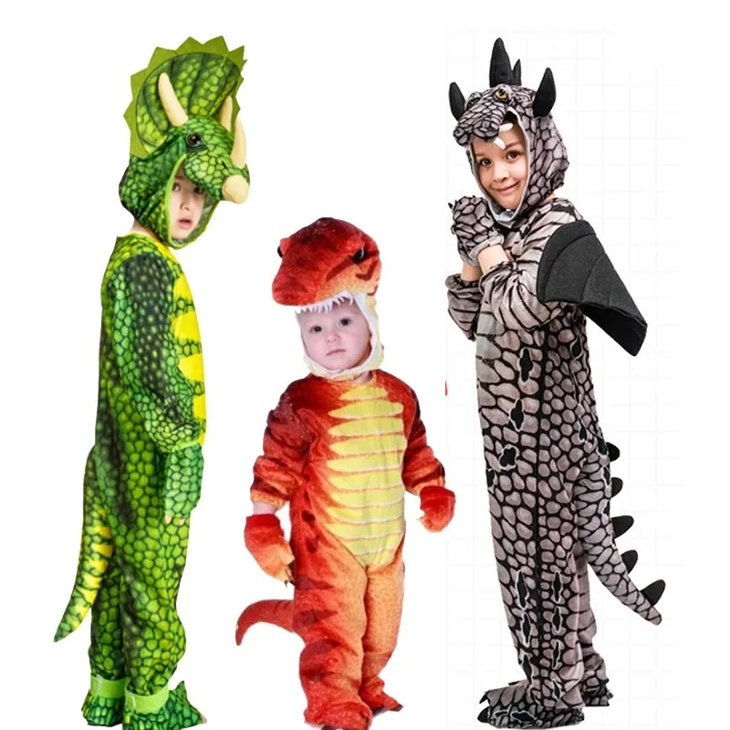 

New children's Jurassic dinosaur Tyrannosaurus Rex costume Halloween Triceratops Stegosaurus cosplay June 1 performance costume