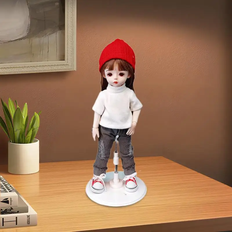 Suporte ajustável boneca para figuras de ação, suporte antiderrapante, exibição boneca, resistente