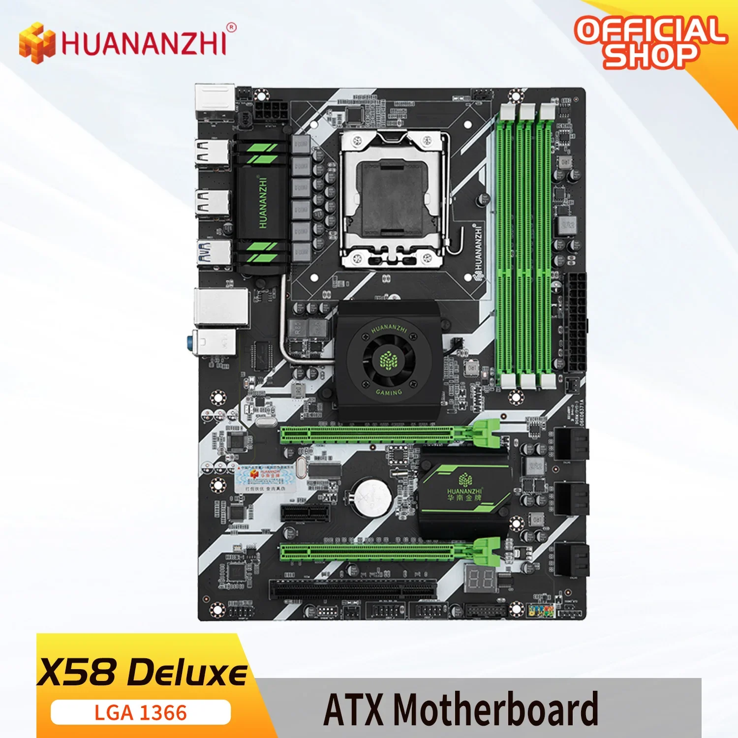 RoRuSHUANANZHI X58 LGA 1366 X58 Deluxe Motherboard Support RECC NON-ECC DDR3 And Xeon X5670 X5575 X5650 X5660 USB3.0 AMD RX Seri