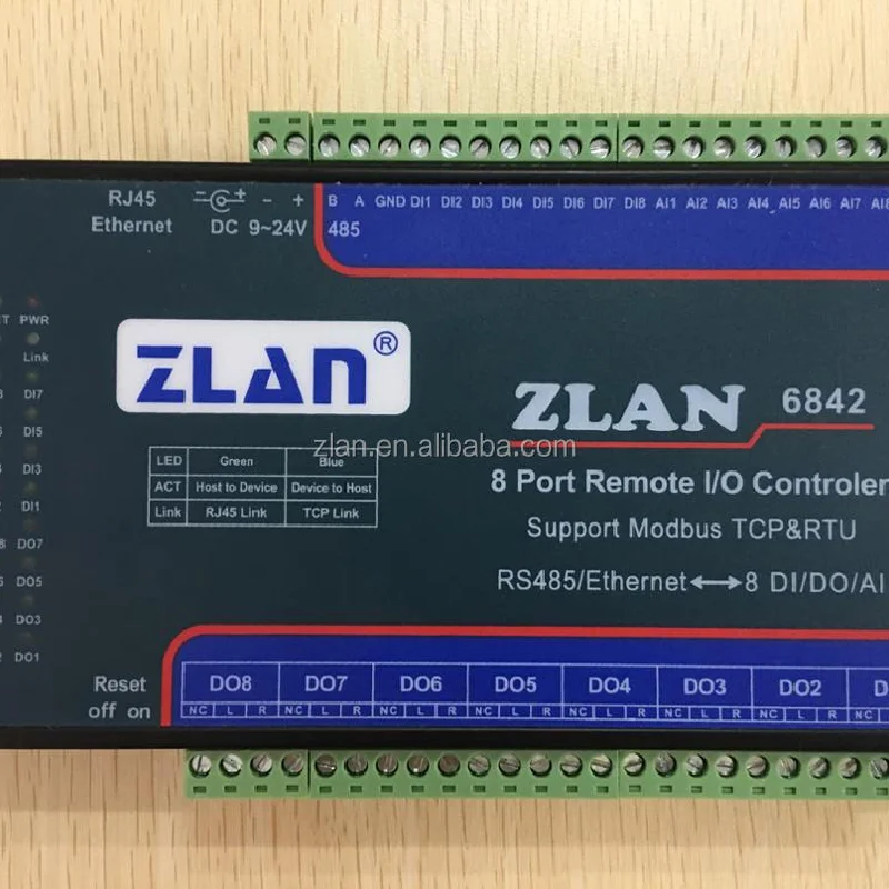 Imagem -03 - Entrada Analógica Modbus Tcp io Módulo Controlador de Rede Ethernet Rs485 Saída do Relé