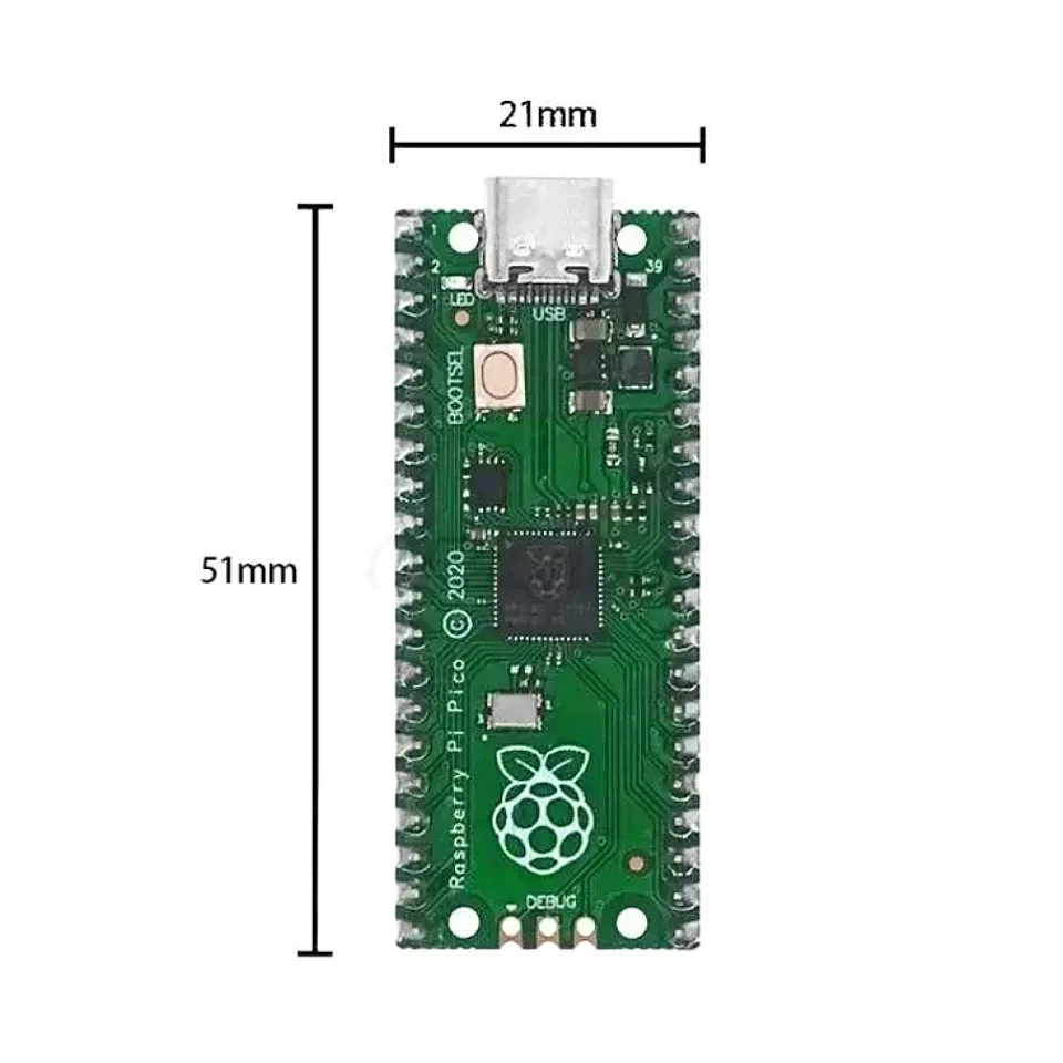 Raspberry Pi Pico Board RP2040 Dual-Core 264KB Low-Power Microcomputers High-Performance Cortex-M0 Processor