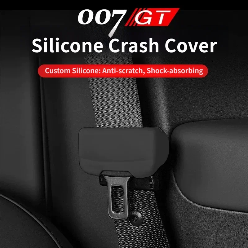 For Zeekr 7GT 007GT 2025 2026 Car Seatbelt Buckle Cover Silicone Anti-scratch Protector Safety Belt Buckle Guard Car Accessories