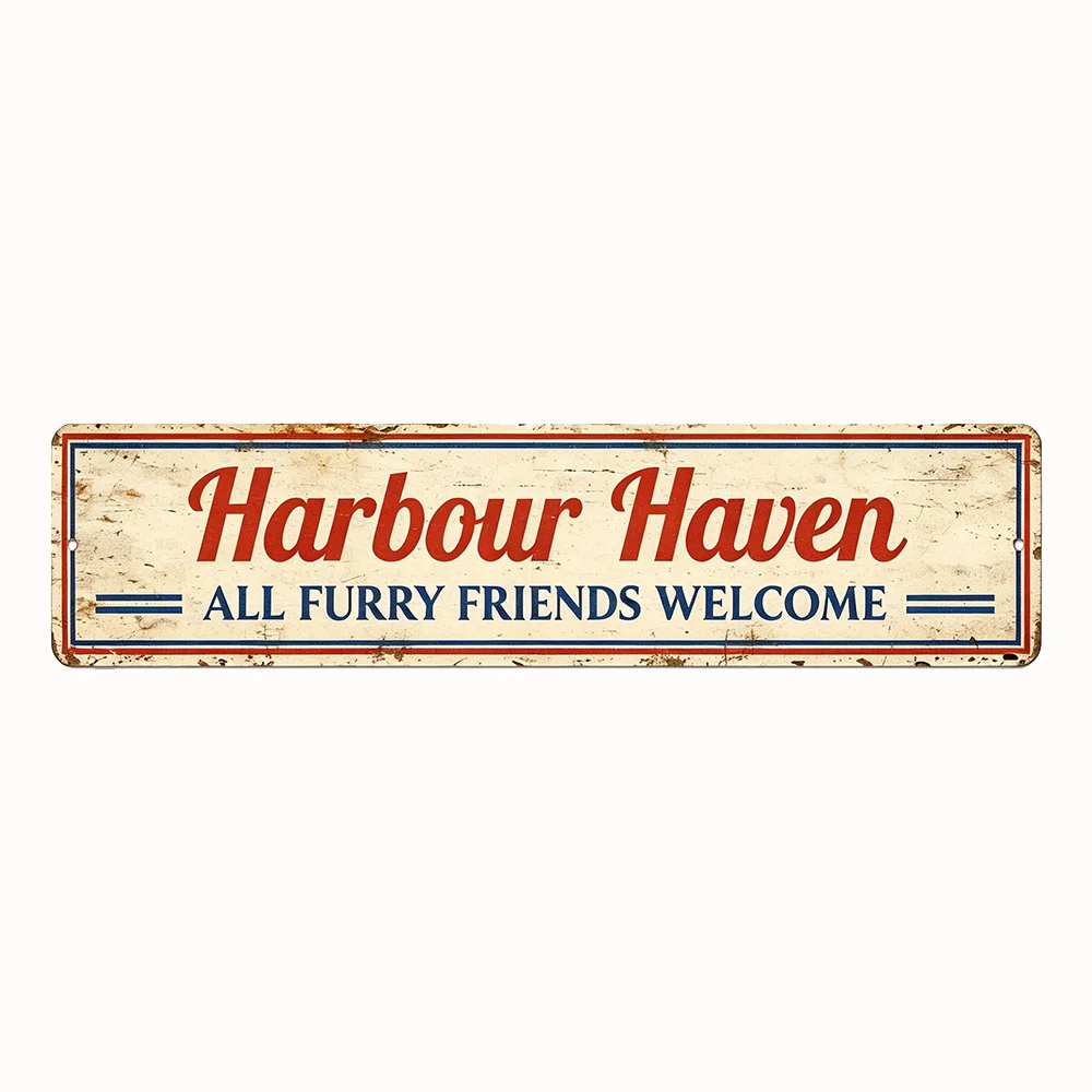 1pc Customizable Vintage Metal Plaque, Personalized Custom Text Wall Sign for Home Entryway Pet Room Decor (Decor Only)