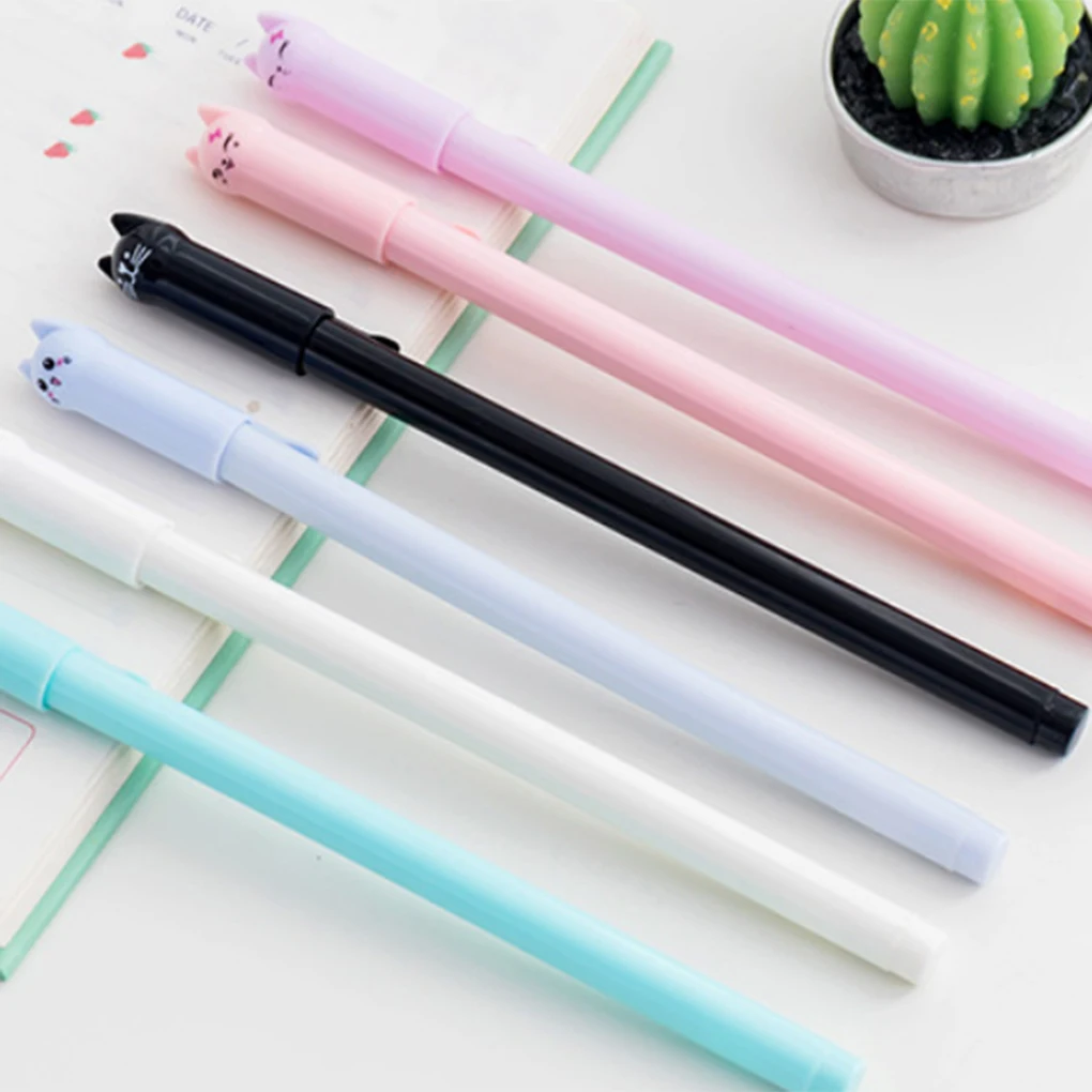 Гелевые ручки с рисунком кошки, 0,5 мм