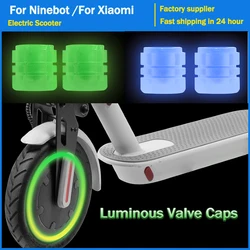 Tire Stem Valve Caps Fluorescent for Ninebot Max G30 G2 G65 for Xiaomi M365 Pro Mi4 Electric Scooter Wheel Luminous Nozzle Valve