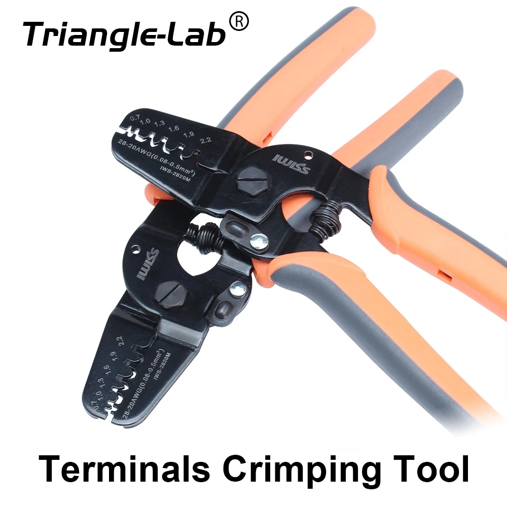 Trianglelab Terminals Crimping Tools IWS-2820M for Crimp AWG28-20 JAM, Molex, Tyco, JST Terminals and Connectors 3D Printer