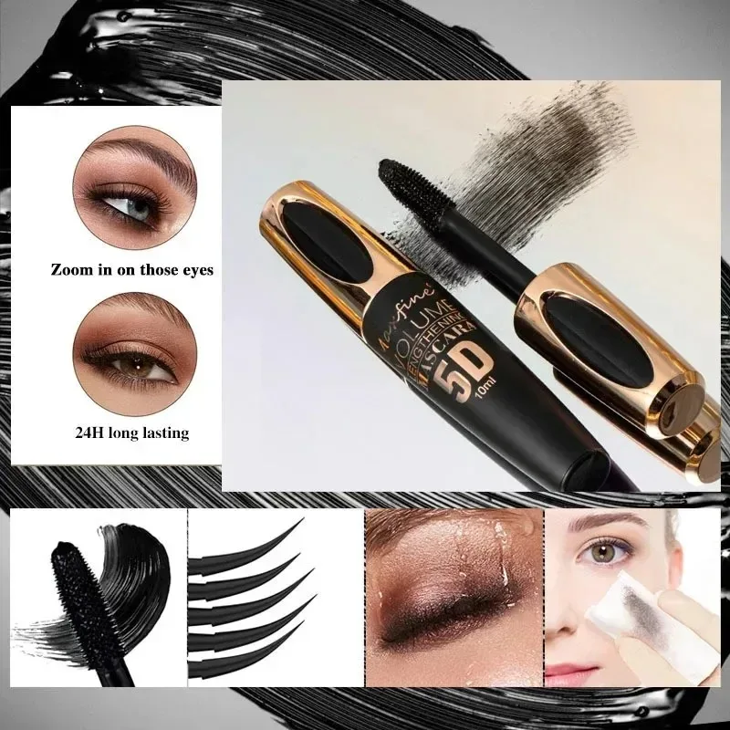 Colorful Mascara Waterproof and Quick Dry Not Blooming Blue Purple Green Rose Curling Lengthen Long Eyelash Eyes Makeup Tools