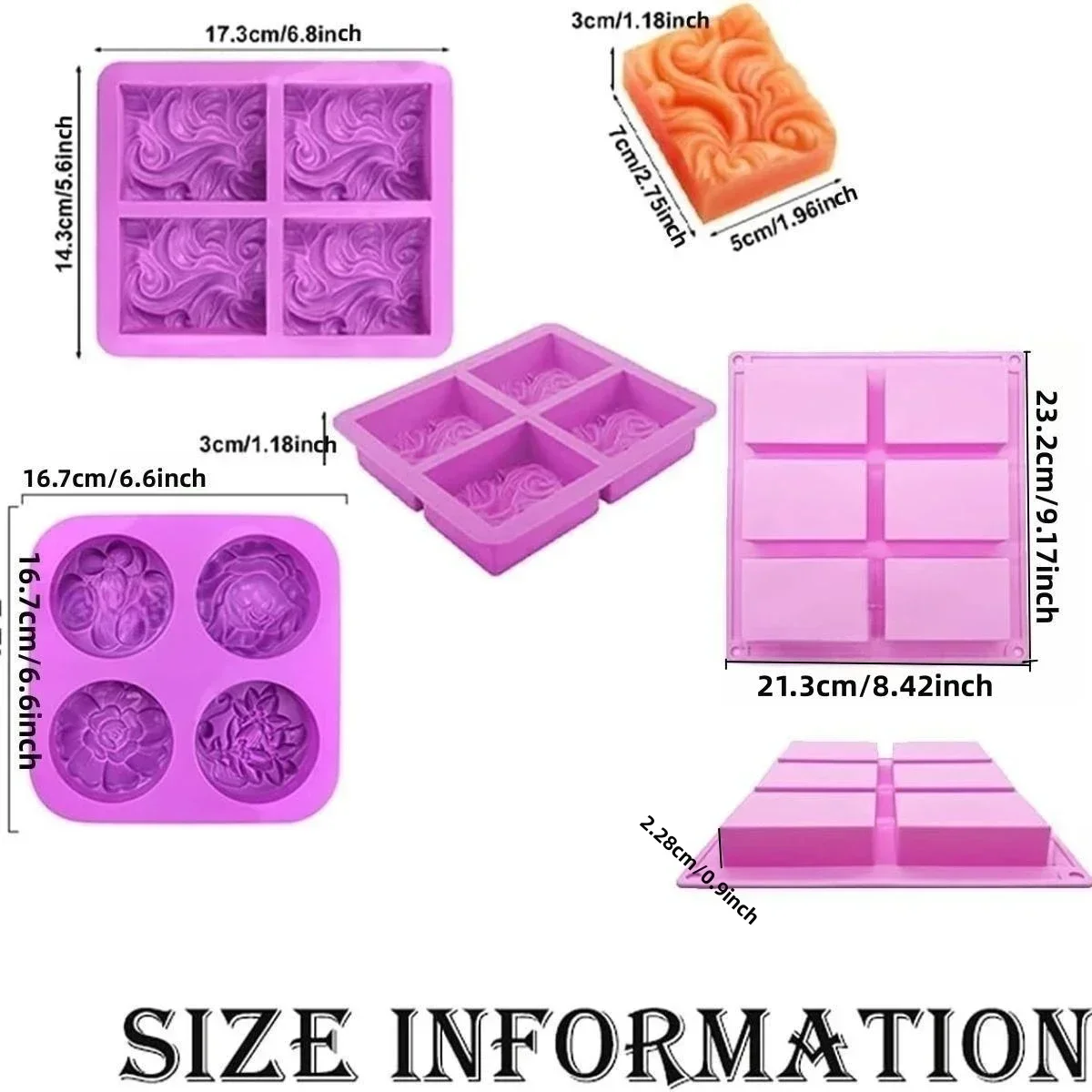 Silicone Soap Molds Create Versatile Rectangle Oval Flower Soaps Delightful Handmade Cake Chocolates Candy Mould