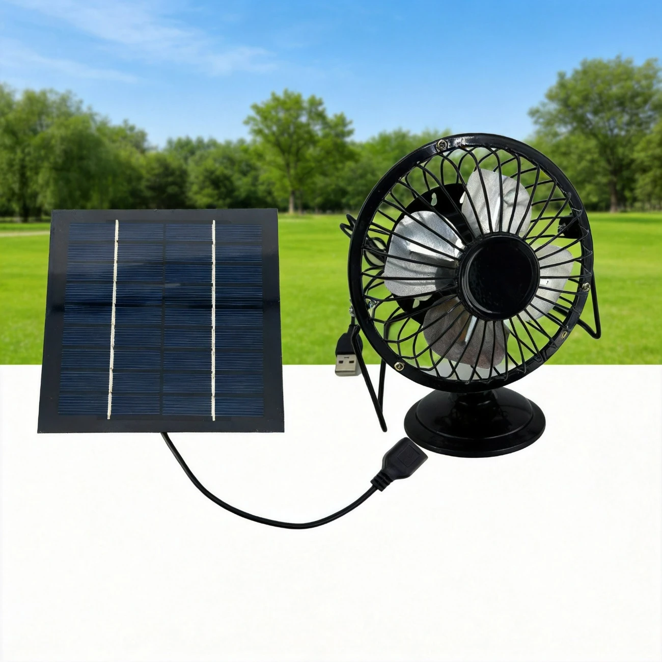 2026 Hot Selling Mini 5W Solar Panel Portable Cooling Fan Photovoltaic Solar Panel Outdoor