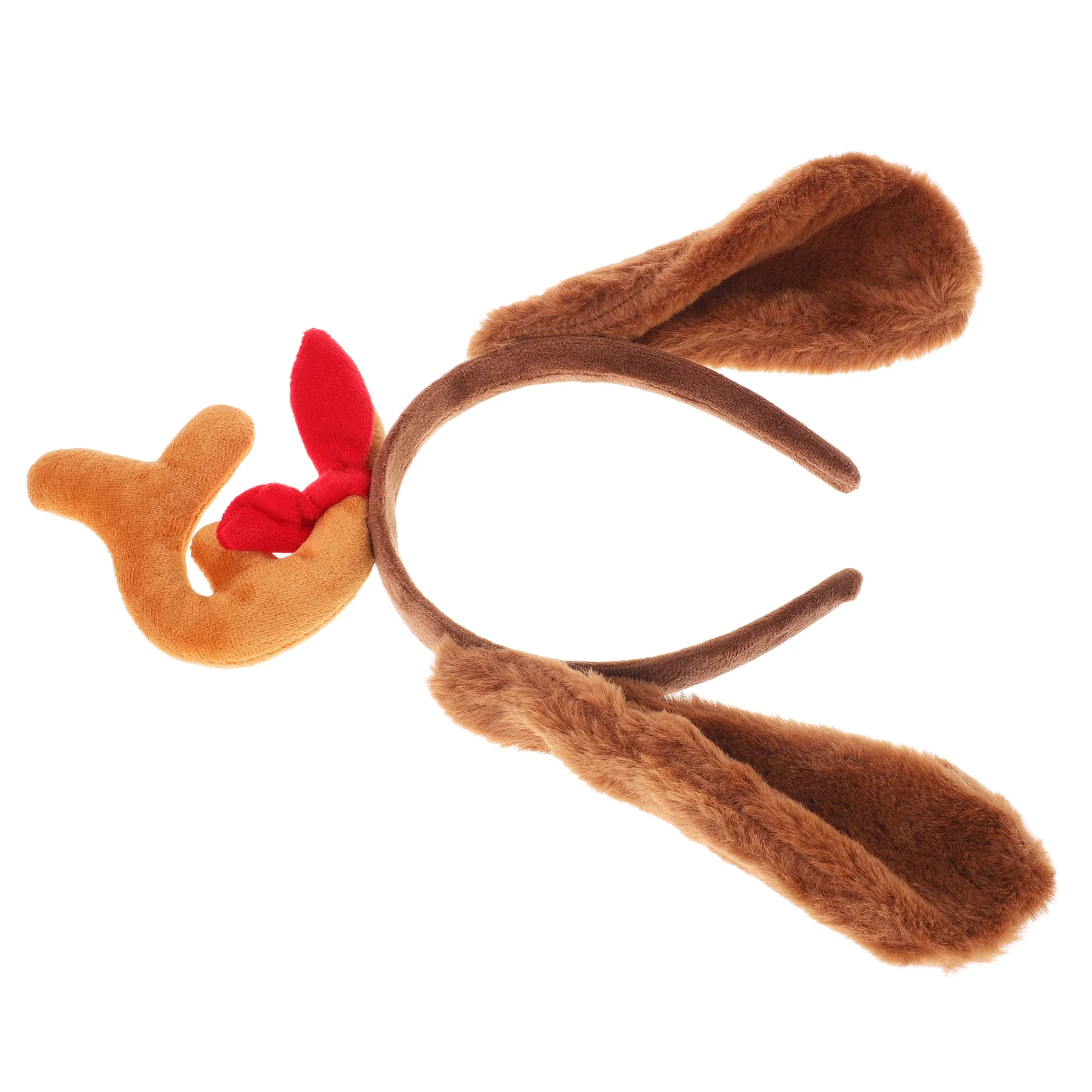 Deer Antlers Halloween Dog Headband with Ears Cute Puppy Coffee Animal Cosplay Prop