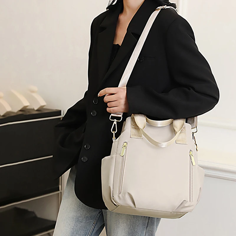 

Women Shoulder Bag Versatile Multi Pocket Crossbody Pack Large Capacity Lightweight Handbags Waterproof Wear-resistant Packs