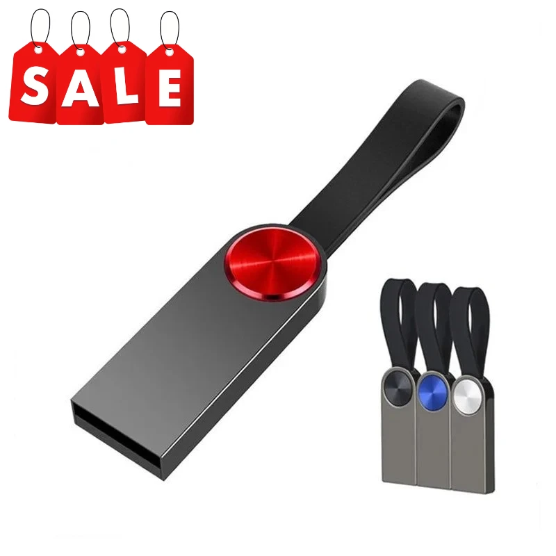 محرك فلاش USB مقاوم للماء محرك قلم قابل للتخصيص مجاني 4 جيجابايت 8 جيجابايت 16 جرام 32 جرام 64 جرام بطاقة بندريف معدنية محركات أقراص الذاكرة مع حلقة رئيسية