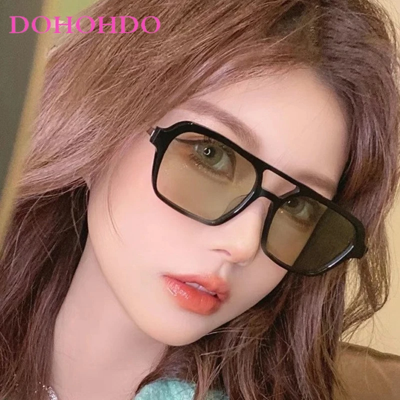 

Trendy Retro Double Bridge Pilot Sunglasses Men Women Classic Luxury Brand Design Travel Driving Sun Glasses UV400 Lentes De Sol
