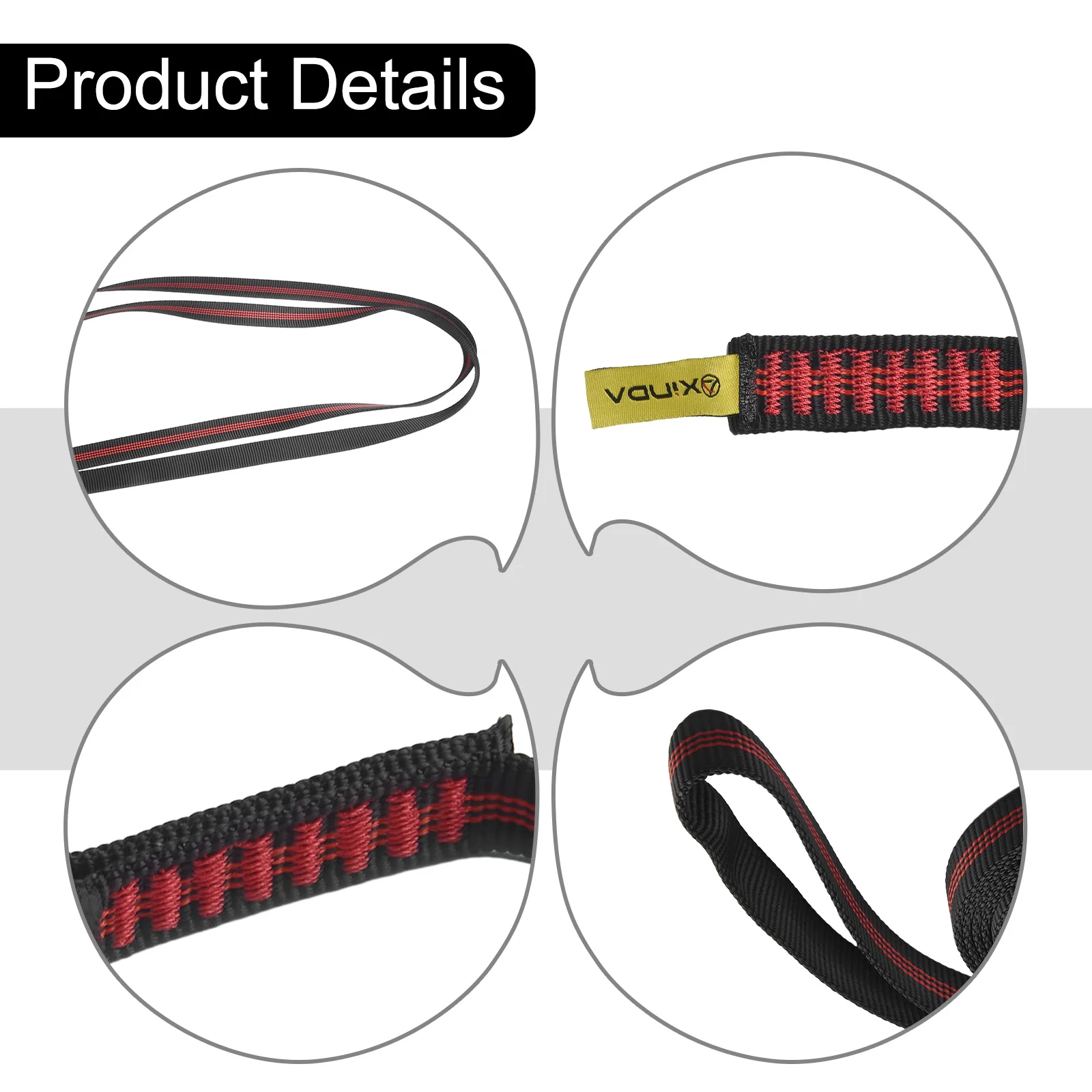 22KN Polyester Webbing Strap Sling Bearing Cord For Rock Climbing Tree Arborist Arborist Mountaineering Equipment