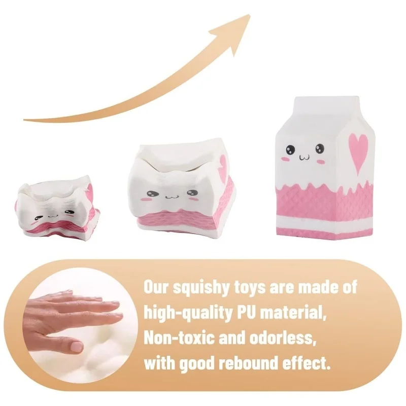 Jouets à presser pour pop-corn, nourriture Kawaii, frites, boîte à lait, jouet à presser doux à montée lente, Gags amusants, accessoires de fête