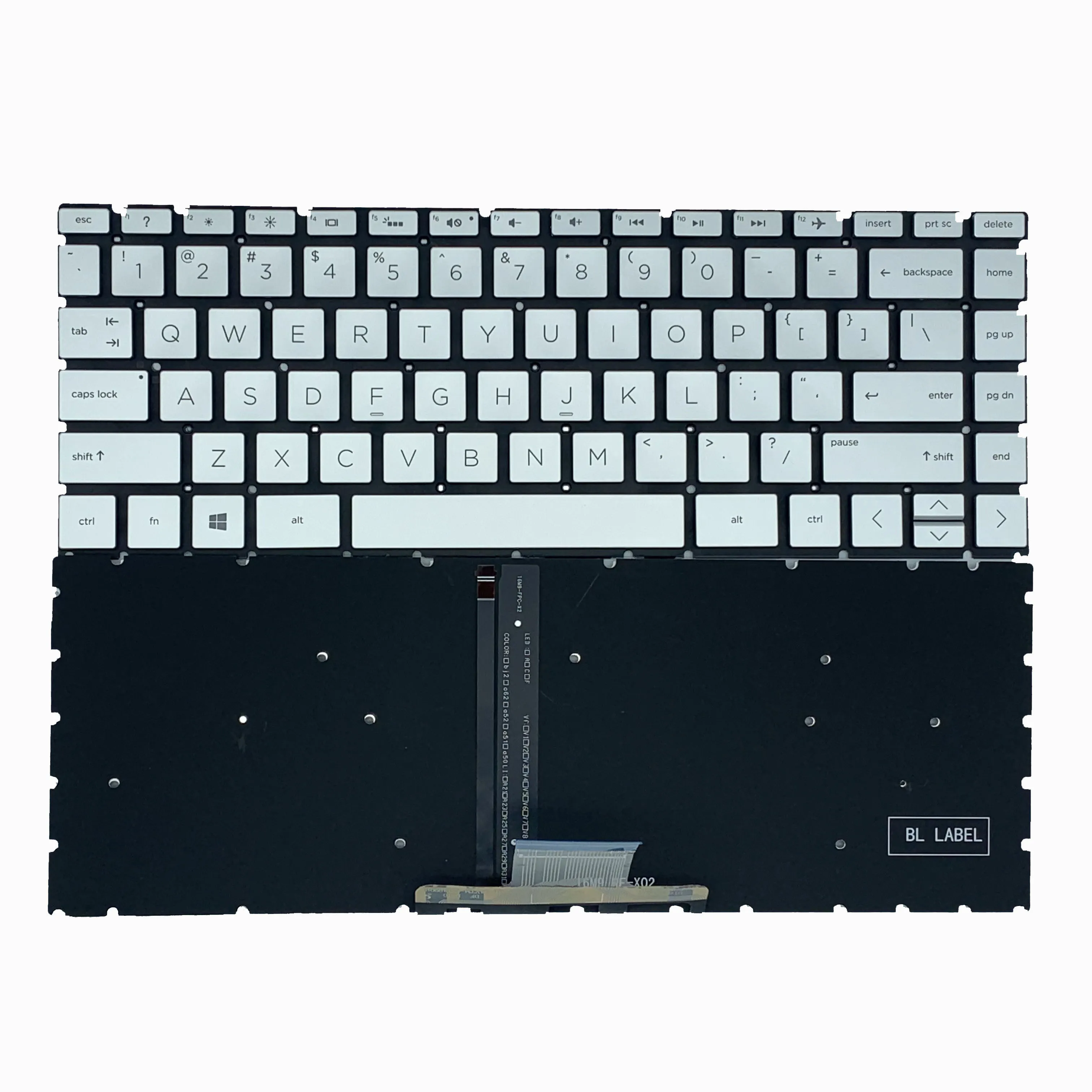 

New for HP Pavilion x360 14-CE 14-CE0000 14-CE1000 14-CE1053WM 14-CE1058WM Laptop Keyboard Backlit Silver US