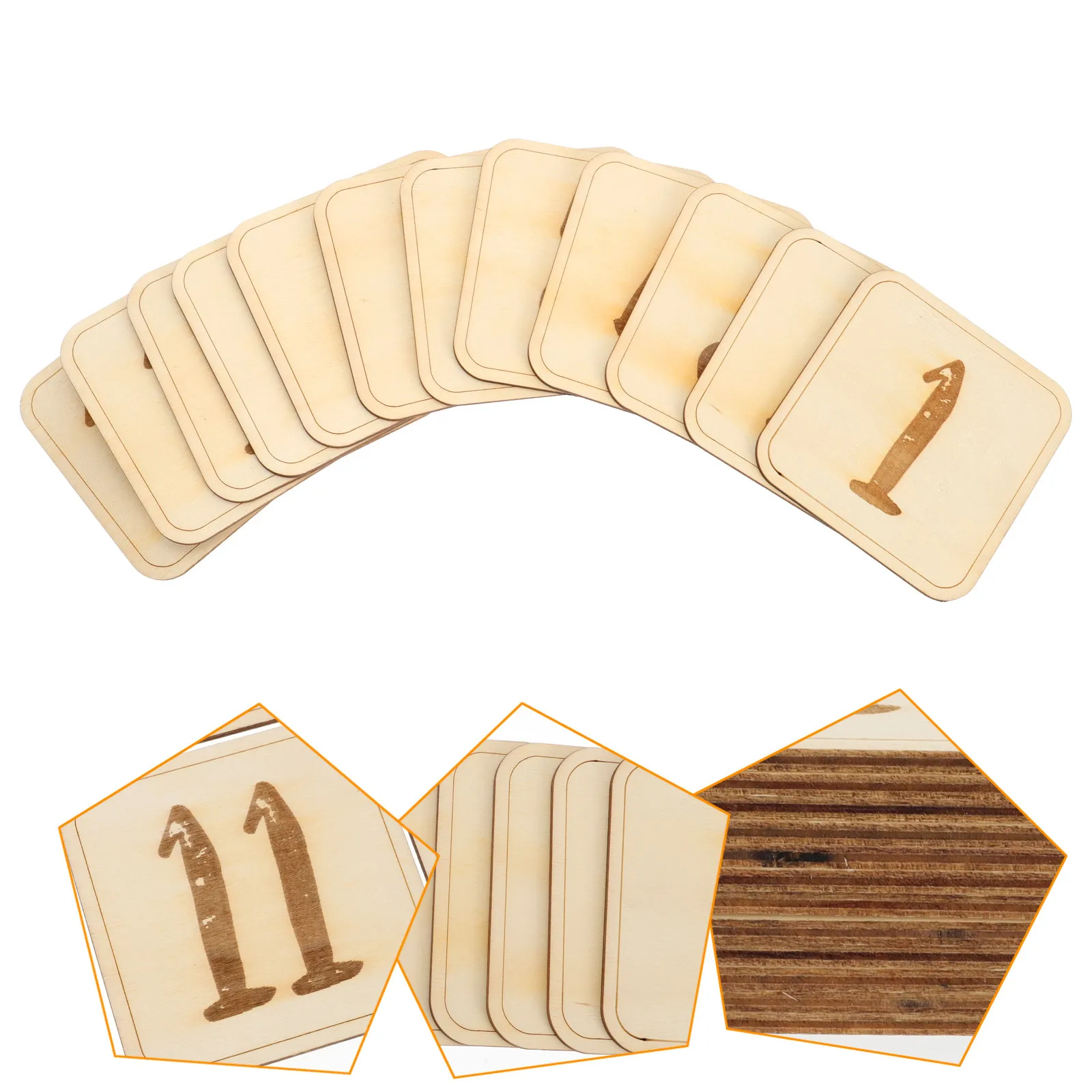 Wooden Baby Monthly Milestone Cards 12pcs for Newborn Photography Growth Tracking Birthday Memory Keepsakes