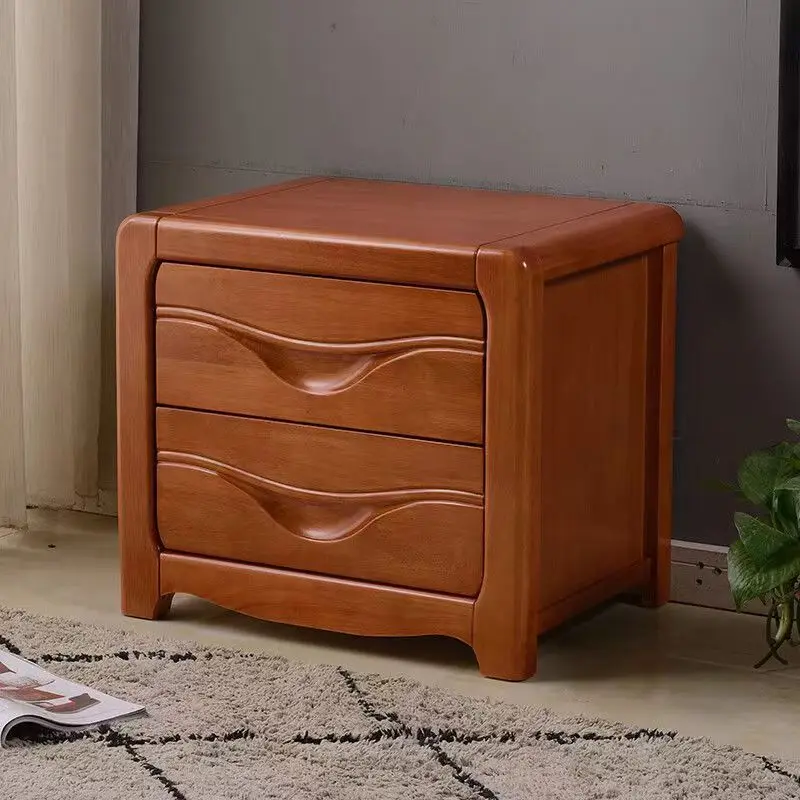 

Solid wood bedroom bedside table locker simple drawer storage cabinet household small bedside table shelf multi-function