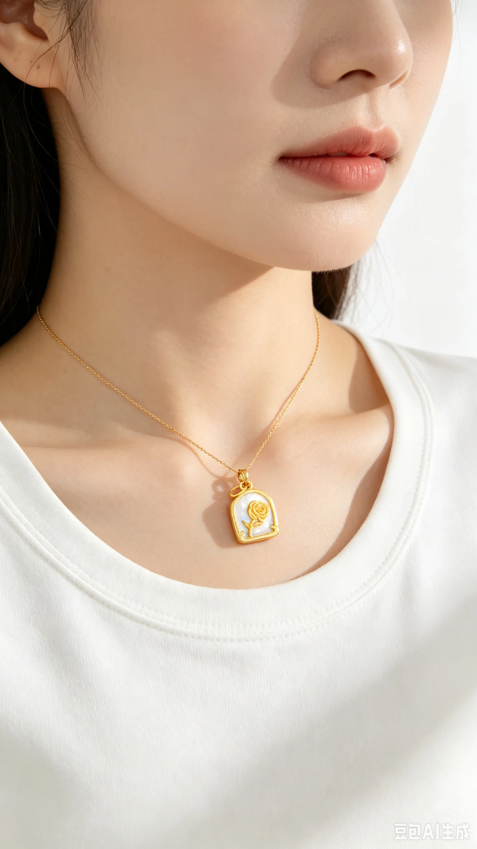 Romantic 925 Silver Little Prince Rose Pendant Natural White Mother Of Pearl With Cameo Floral Charm For Necklace Love Jewelry