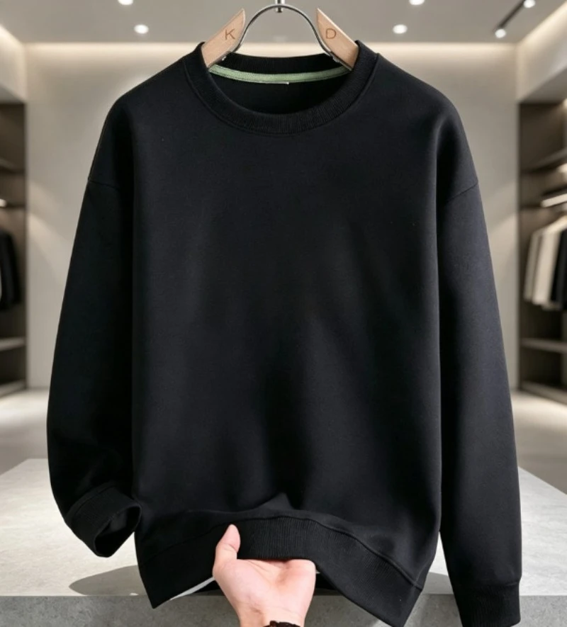 Spring summer loose long T-shirt round-neck for men women, casual versatile top with comfort soft breathable.