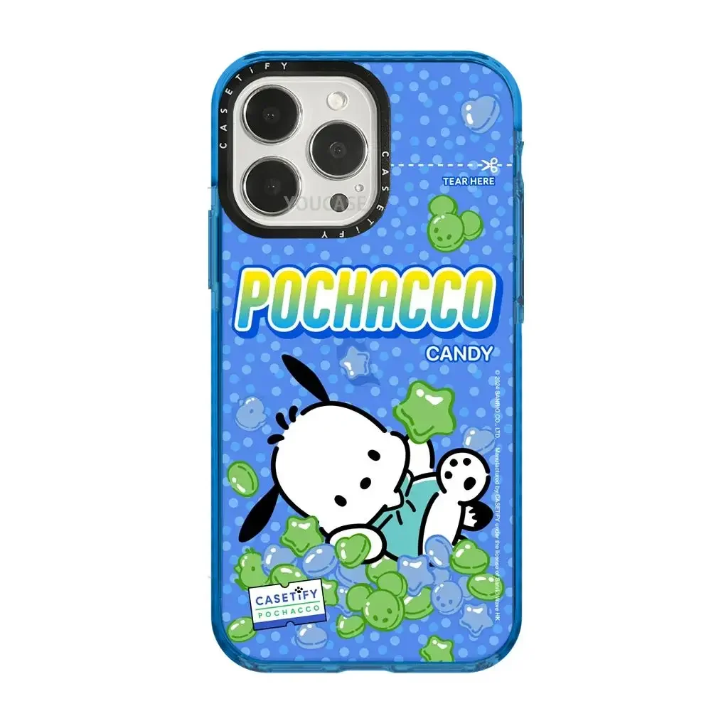 Sanrio Cute Cartoon Pochacco Phone Case Anti-fall All-Inclusive Soft Protection Case for iPhone 11 12 13 14 15 Pro Max X XS