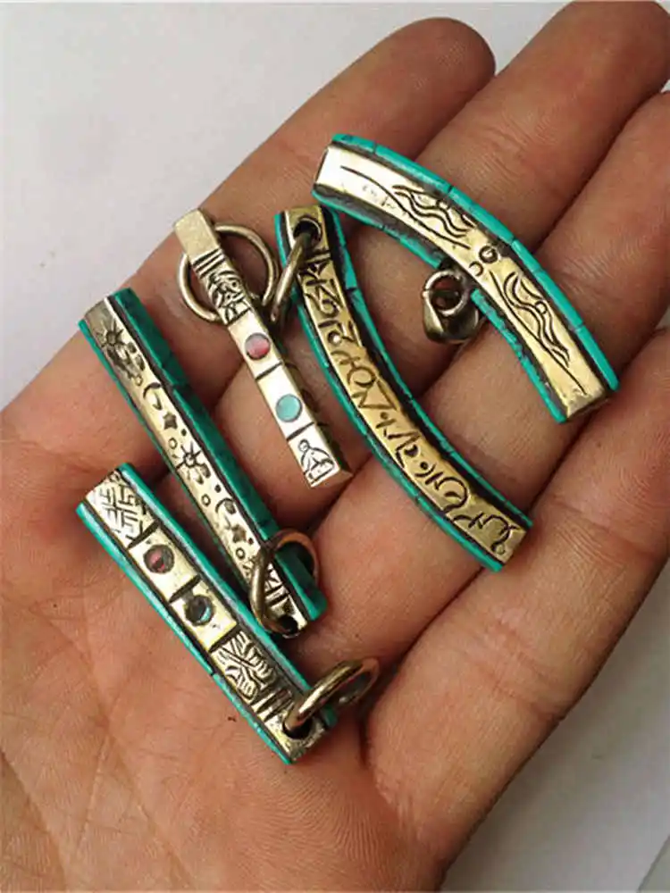 TBP125 Tibetan Mantras Amulet Charms for Man Tibet Totems