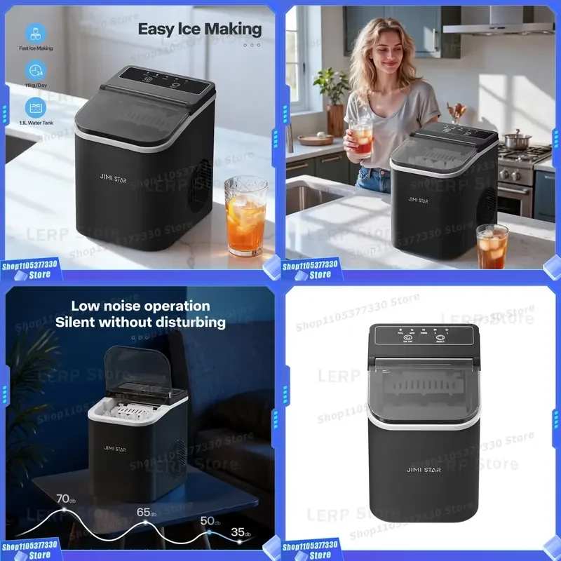 2026 NEW Portable Smart Ice Maker Home Small Automatic Large Capacity Ice Bullet Maker High Quality Low Price Ice Machine
