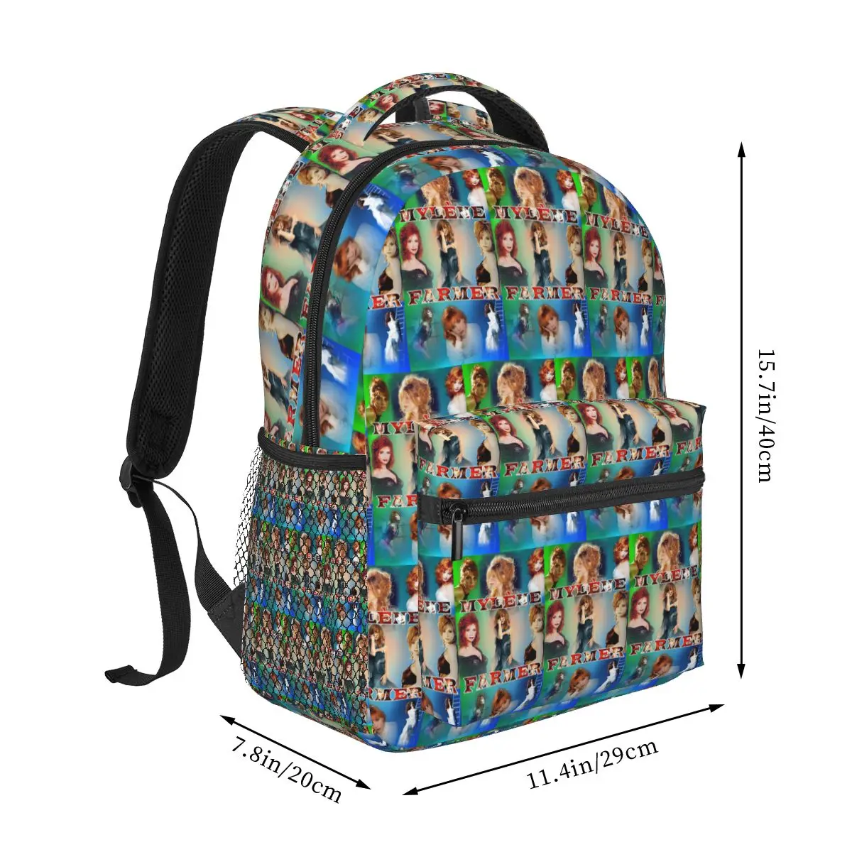 Day Gift For French Mylene Farme Backpack Student Boys Girls BookBag Kids School Bag Laptop Shoulder Bags for Men Women