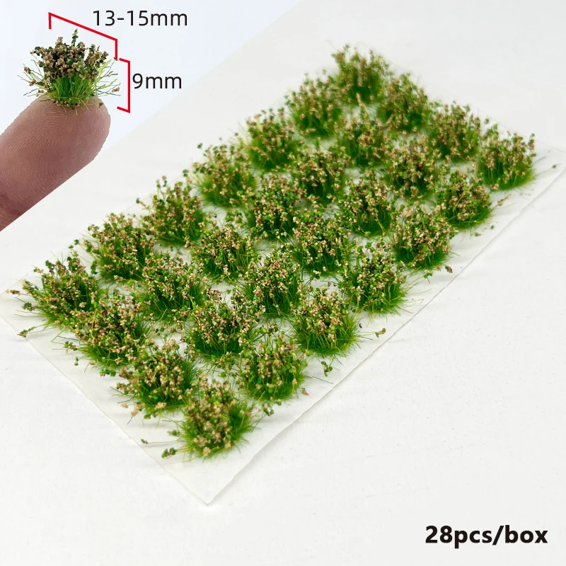 Kits de modèles de grappes d'herbe de Simulation, 28 pièces/32 pièces, bricolage, Table de sable/Train, matériaux de scène ferroviaire, accessoire Diorama, 1 boîte
