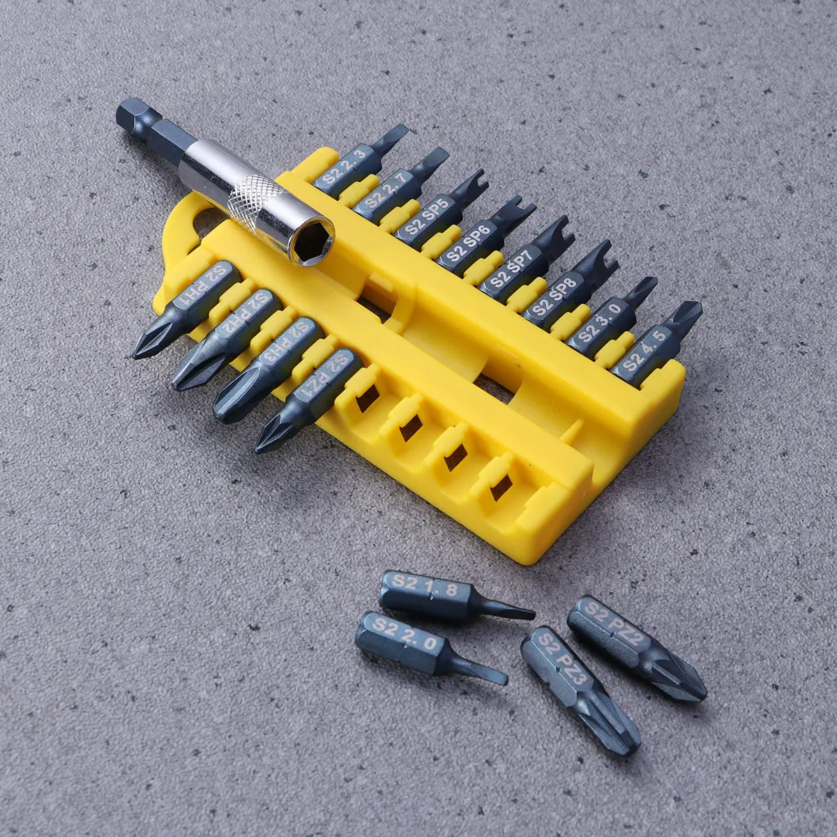 17 في 1 S2 لقم مفك فولاذي حامل بت مغناطيسي حجم الجيب المدمج لإصلاح كمبيوتر السيارة استخدام تمديد البنتاغون PH