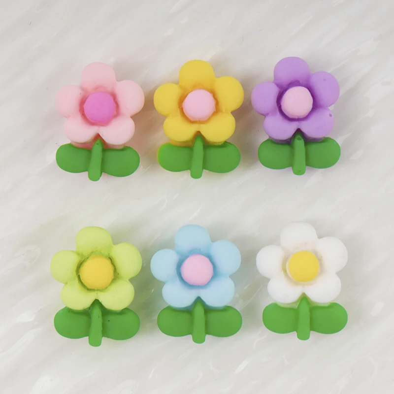 30Pcs Mini Flowers Resin DIY Resin Craft Scrapbook Hairpin Decor Earrings Accessories Nail Art Handwork Flatback Patch Material