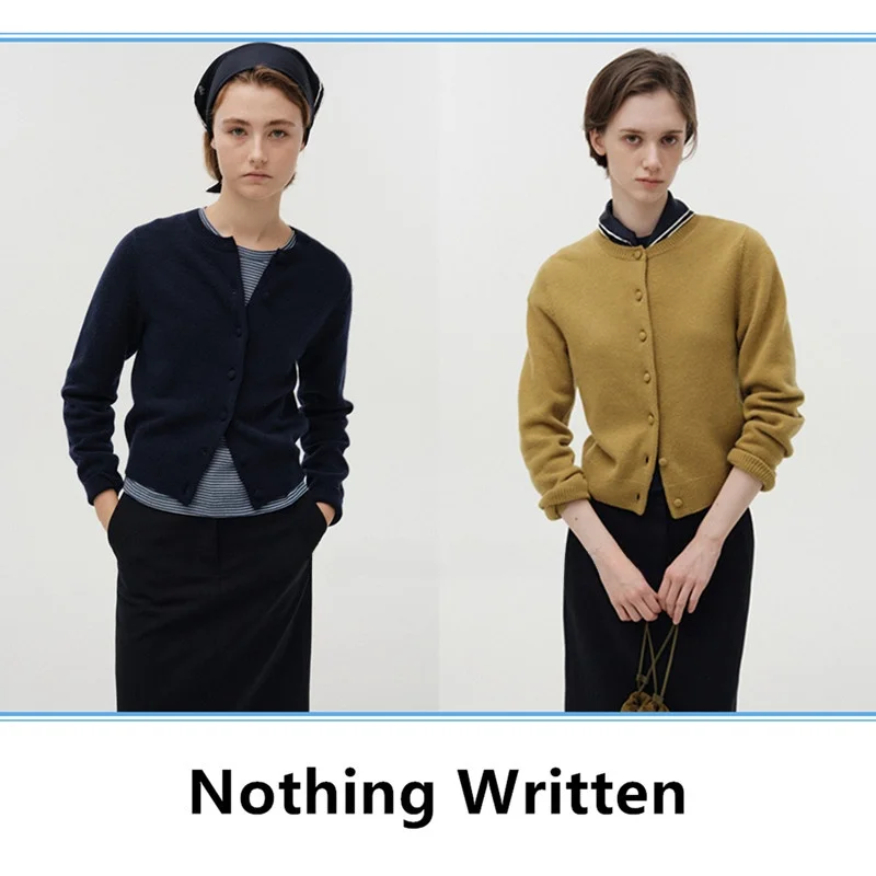 

Simple Pure Color round Ne Knitted Open Cardigan Jaet Versatile Autumn Winter New Arrival Commute Sle Long Sve Knitwear