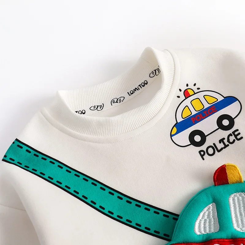 Children Sweaters New Casual Pullover Boys Three-dimensional Car Pocket Sweater Kid Cute Printed Clothes