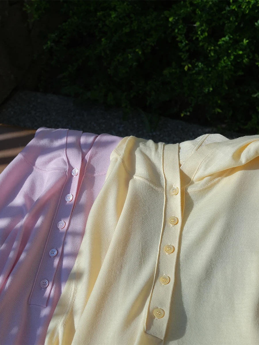 

Женский повседневный вязаный пуловер SUER с капюшоном, свободный крой, длинный рукав, весна-лето, новинка, тонкий, цельный.