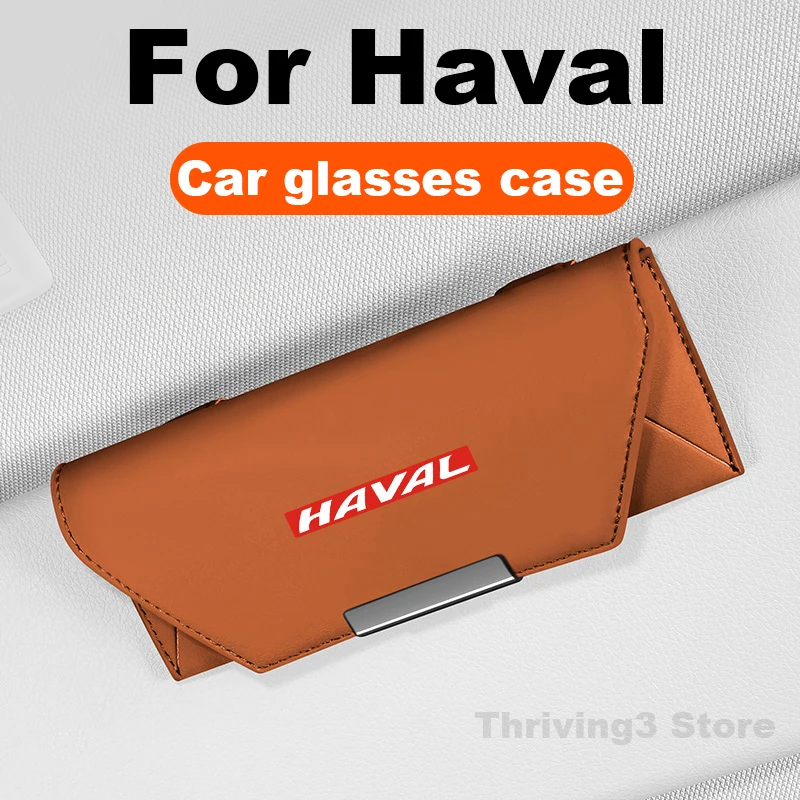 

2025 Leather Car Glasses Case For Haval Jolion HEV H6 GT H5 H9 H7 H4 F5 F7X F7H GMW Dargo High-Quality Sun Glasses Storage Box