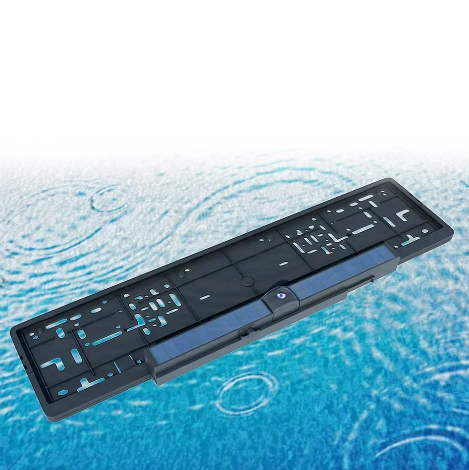 solar power EU License frame wireless backup reversing camera with parking lines with  4.3inch TFT LCD display monitor