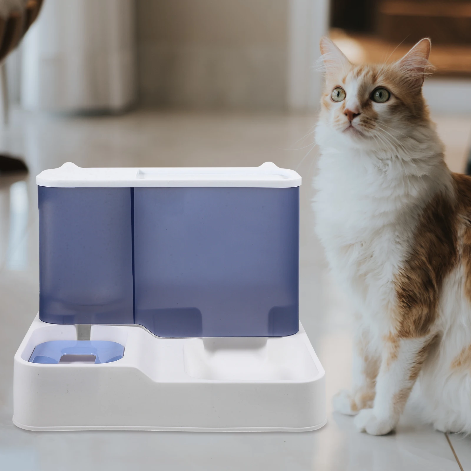 

1pc Pet Water Dispenser Cat Dog Drinking Bowl Automatic Feeder Creative Design Lightweight Durable Easy Clean Large Capacity For