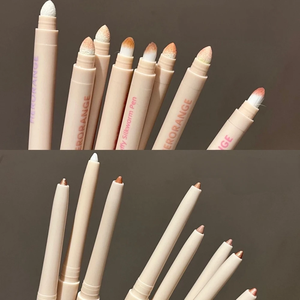 ปากกาไฮไลท์กลิตเตอร์ 8 สี กันน้ำ เนื้อแมทท์มุก สีขาวเงิน ประกายเพชร ช่วยเพิ่มความสว่าง ใช้เป็นอายแชโดว์แบบแท่ง