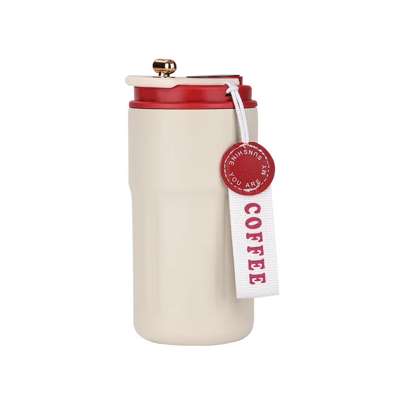 1pcs 450ml Premium Coffee Cup Intelligent Temperature Display Thermos Cup 304 Stainless Steel Large-capacity Water Cup