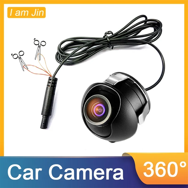 CCD HD Night Vision Camera Car Rear View Camera Reversing Backup Camera 360 Degree Adjustable with Parking Line 4 Pin 170°