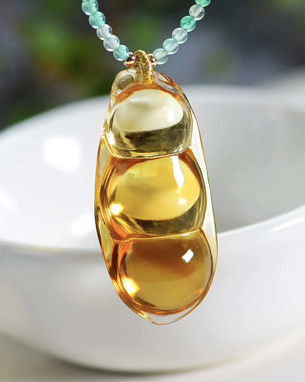 

Натуральный желтый цитриновый кварцевый кулон-бусина для женщин, 35*17*10.7мм, роскошное редкое ожерелье из бусин, ювелирное изделие AAAAA