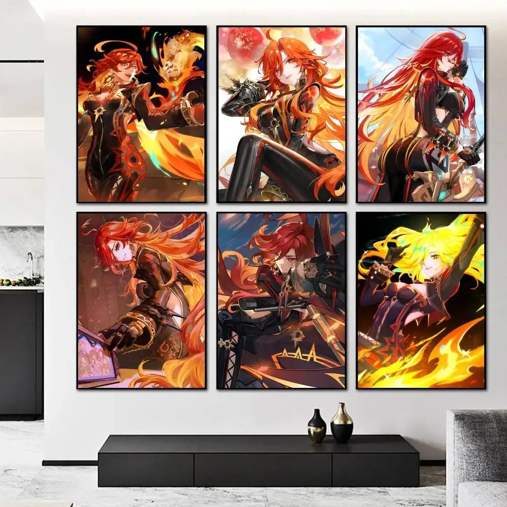 Genshin Impact Mavuika Poster And Prints Wall Art Pictures For Modern Bedroom Game Room Home Decor