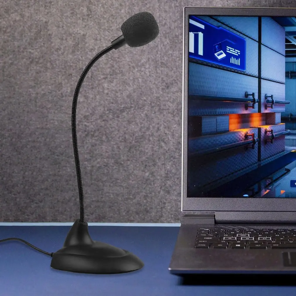 

Mini 3.5mm Wired Recording Conference Gooseneck Microphone Flexible Stand Studio Speech Mic for Computer Desktop Notebook Hot